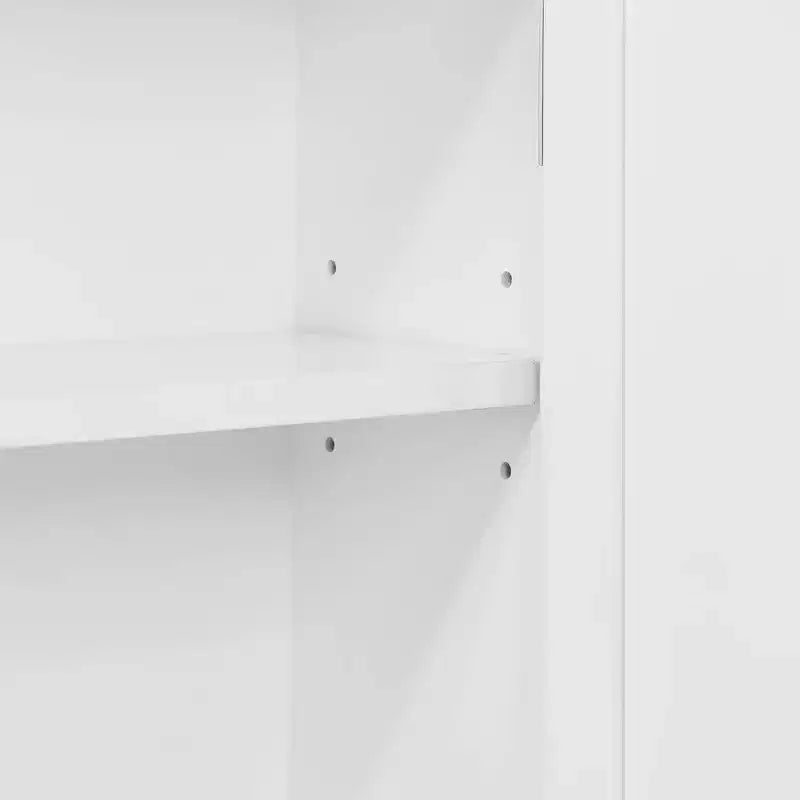 Pensile da bagno a muro con due ante e portasciugamani – Bianco