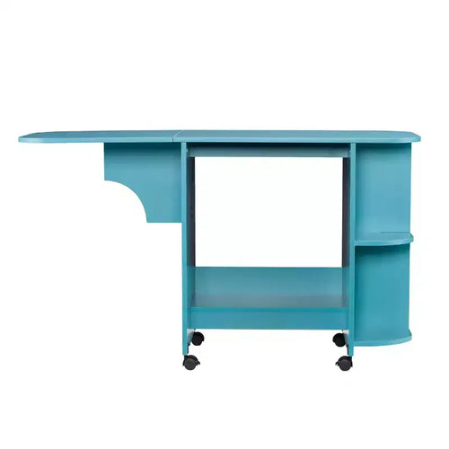 Stradville Expandable Rolling Sewing Table/Craft Station - Turquoise - SEI