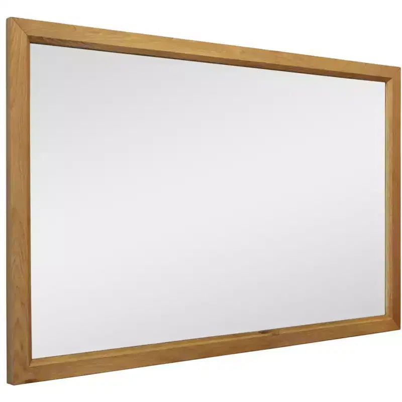 Specchio da parete decorativo con cornice in legno massello naturale da 40"
