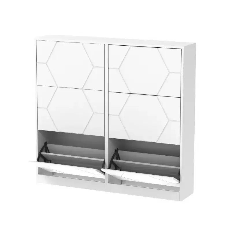 Scarpiera autoportante con 6 cassetti a ribalta, MDF, ingresso e corridoio, bianco
