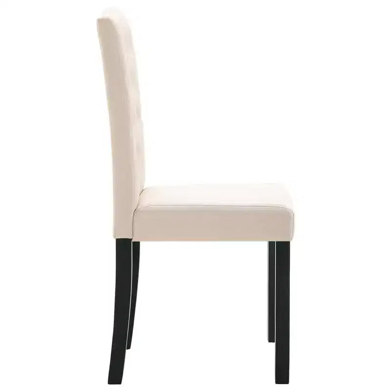 Set di 4 sedie da pranzo moderne imbottite con gambe in legno massello e schienale alto