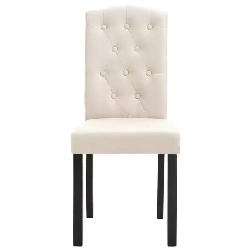 Set di 4 sedie da pranzo moderne imbottite con gambe in legno massello e schienale alto