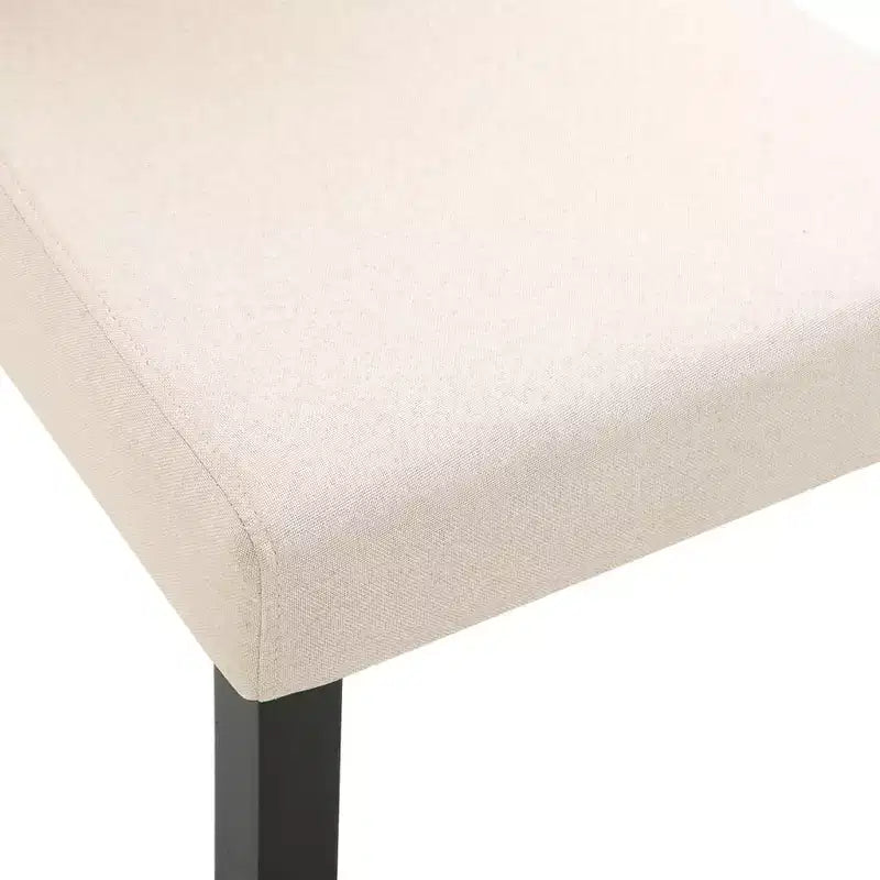 Set di 4 sedie da pranzo moderne imbottite con gambe in legno massello e schienale alto