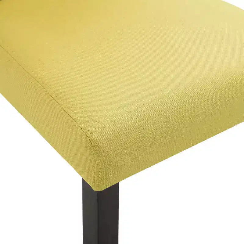 Set di 4 sedie da pranzo moderne imbottite con gambe in legno massello e schienale alto