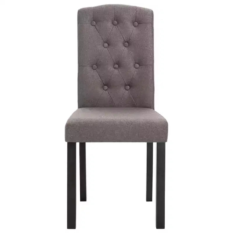 Set di 4 sedie da pranzo moderne imbottite con gambe in legno massello e schienale alto