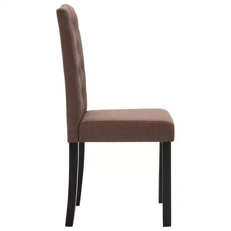 Set di 4 sedie da pranzo moderne imbottite con gambe in legno massello e schienale alto