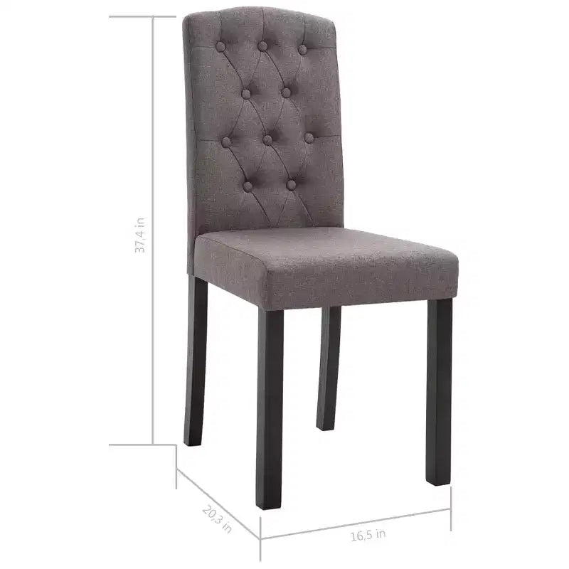 Set di 4 sedie da pranzo moderne imbottite con gambe in legno massello e schienale alto