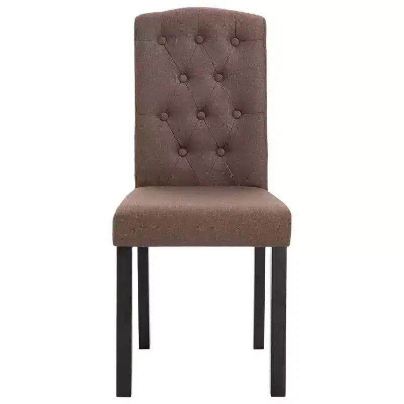 Set di 4 sedie da pranzo moderne imbottite con gambe in legno massello e schienale alto