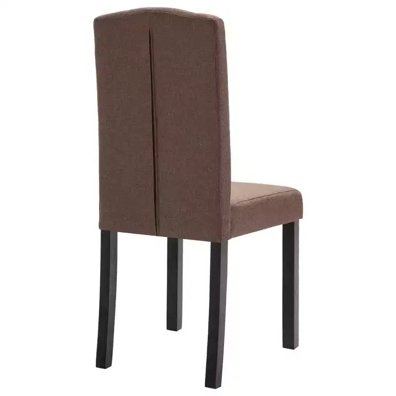 Set di 4 sedie da pranzo moderne imbottite con gambe in legno massello e schienale alto