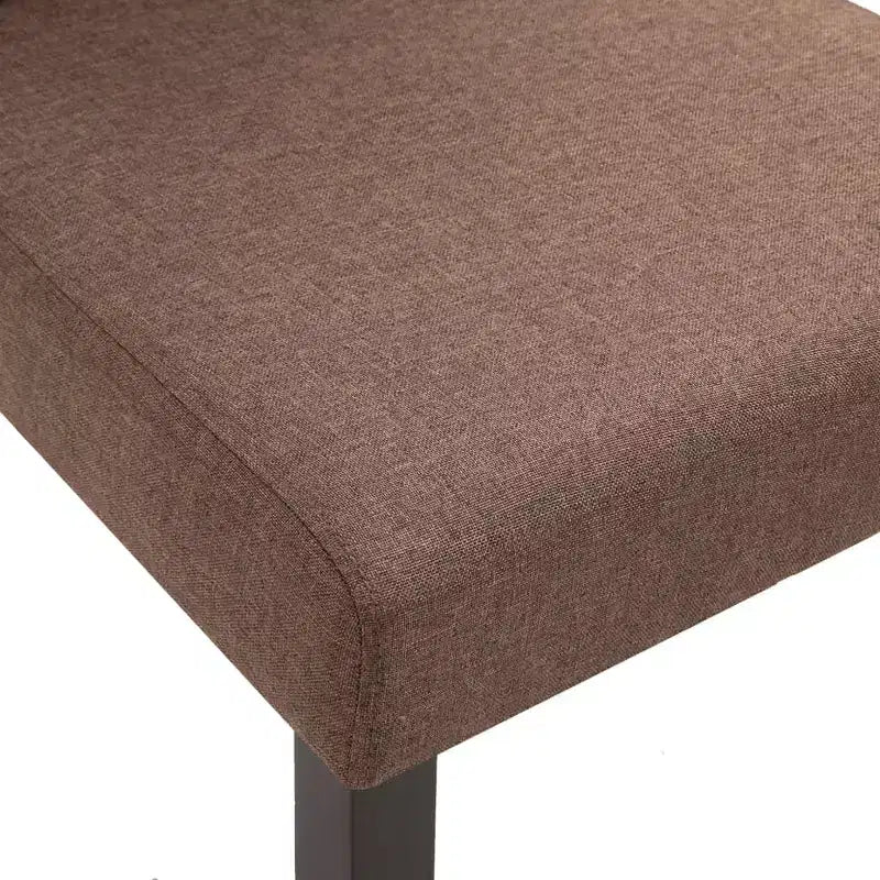 Set di 4 sedie da pranzo moderne imbottite con gambe in legno massello e schienale alto