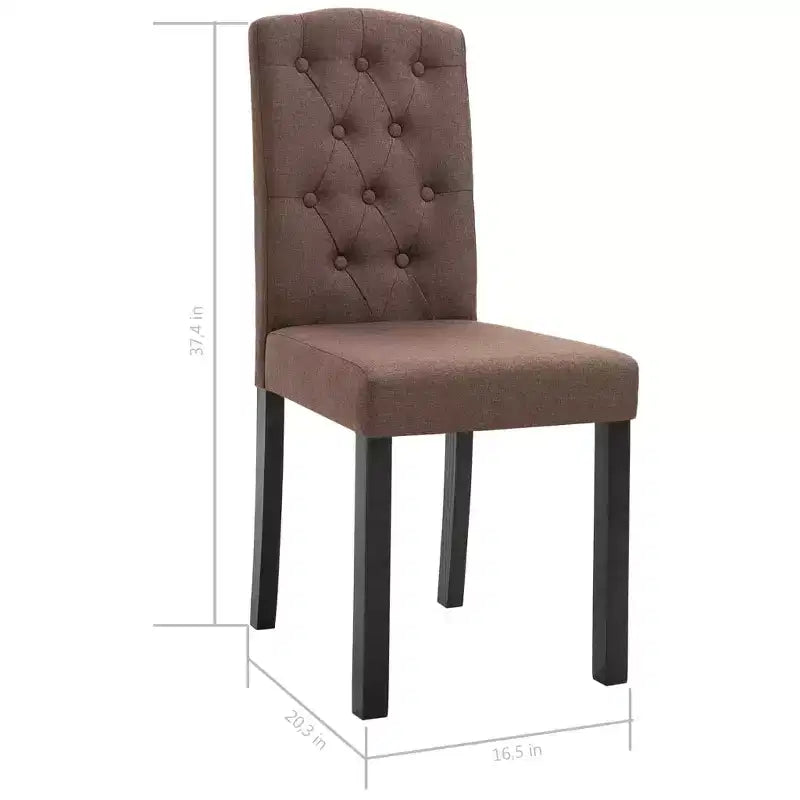 Set di 4 sedie da pranzo moderne imbottite con gambe in legno massello e schienale alto
