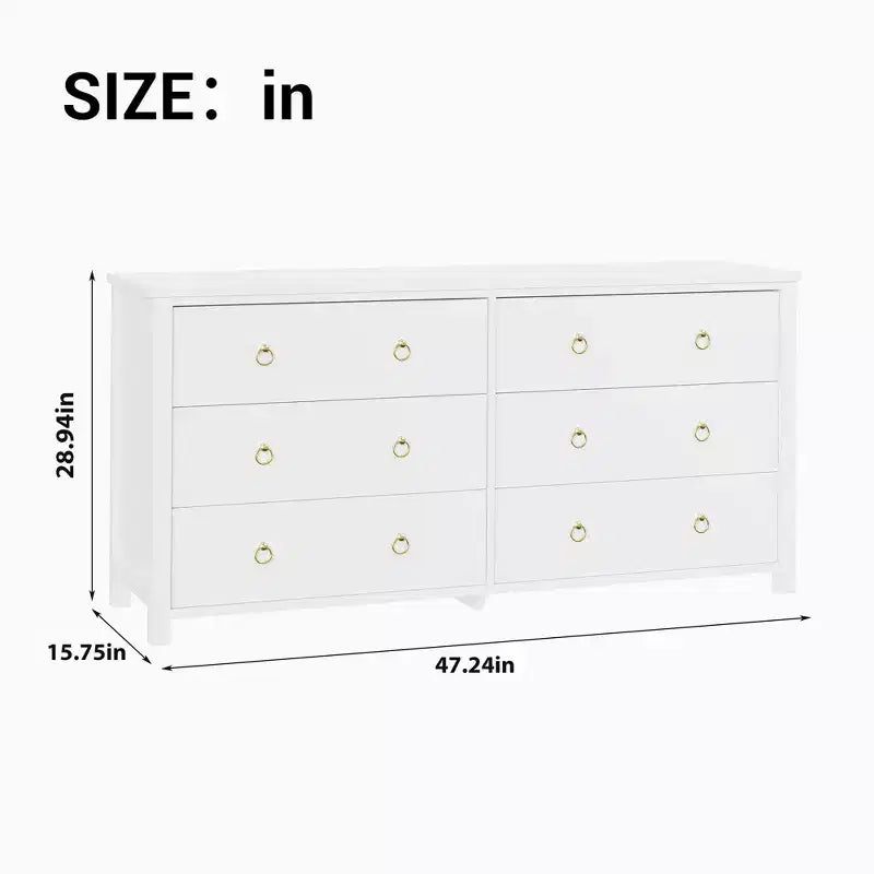 Cassettiera per camera da letto con 6 cassetti, armadio in legno per vestiti, cassettiera ampia, nera