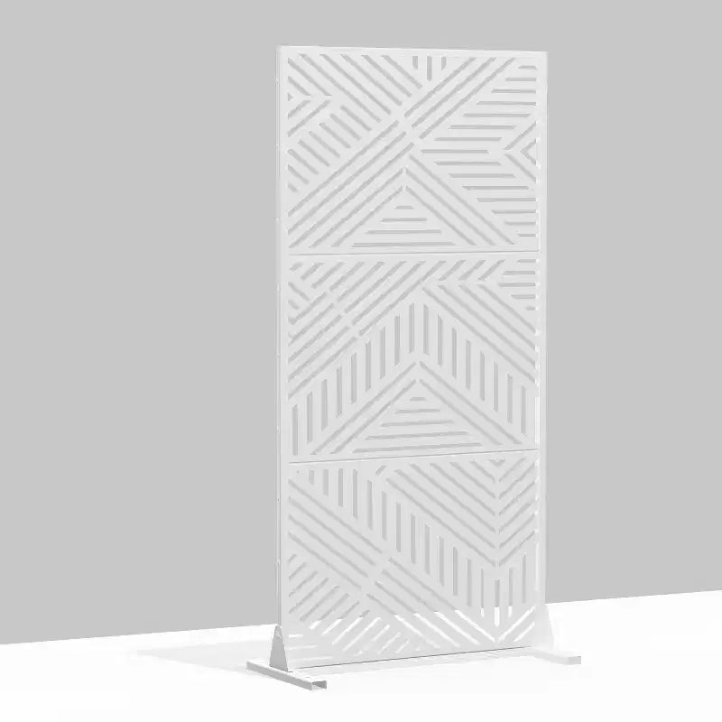 Schermo privacy per esterni a 6 pannelli in acciaio galvanizzato verde scuro, resistente alle intemperie, 72"x47"