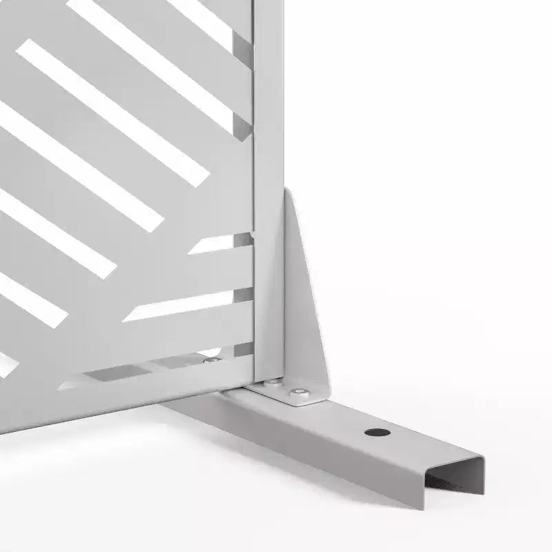 Schermo privacy per esterni a 6 pannelli in acciaio galvanizzato verde scuro, resistente alle intemperie, 72"x47"