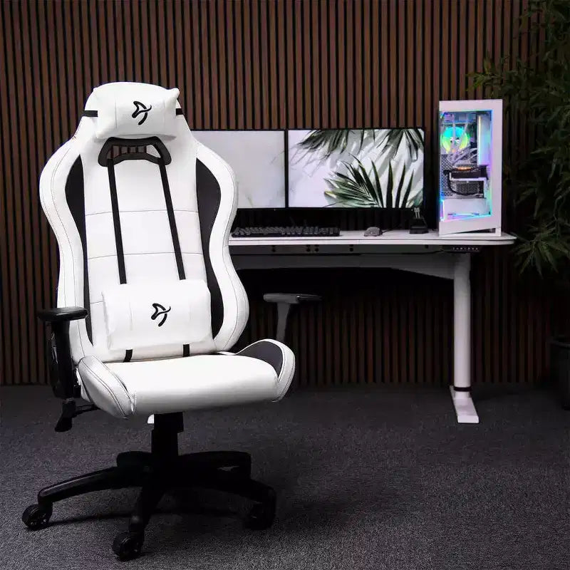 Sedia da ufficio e gaming ergonomica in morbida pelle PU con braccioli e inclinazione regolabili