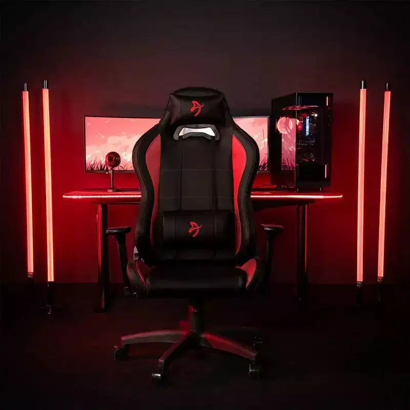 Sedia da ufficio e gaming ergonomica in morbida pelle PU con braccioli e inclinazione regolabili