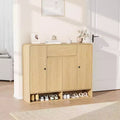 47.2 Inch Shoe Storage Cabinet, 4 Doors, 1 Drawer, Freestanding Entryway Organizer, for Hallway, Living Room