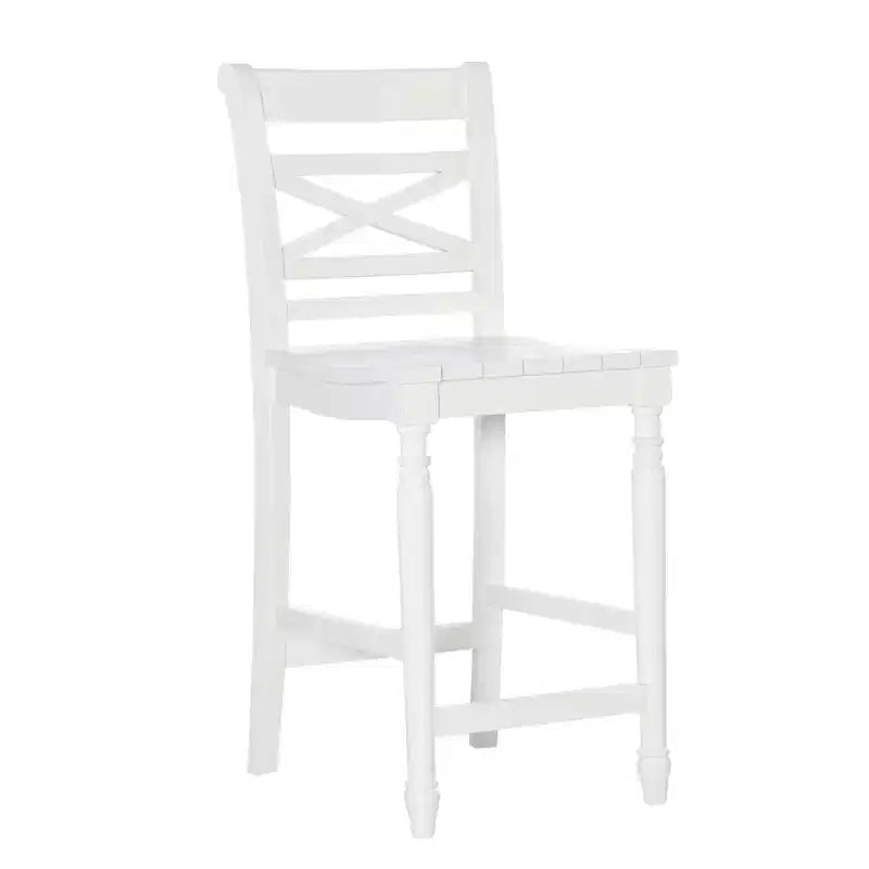 24.25" Bristol X Back Counter Height Barstool White - Powell Company