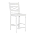 24.25" Bristol X Back Counter Height Barstool White - Powell Company