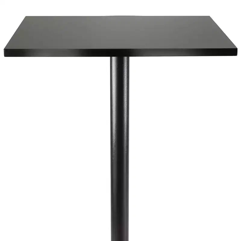 Tavolo da bar quadrato altezza bancone – Struttura in MDF nero, 2 posti, fisso