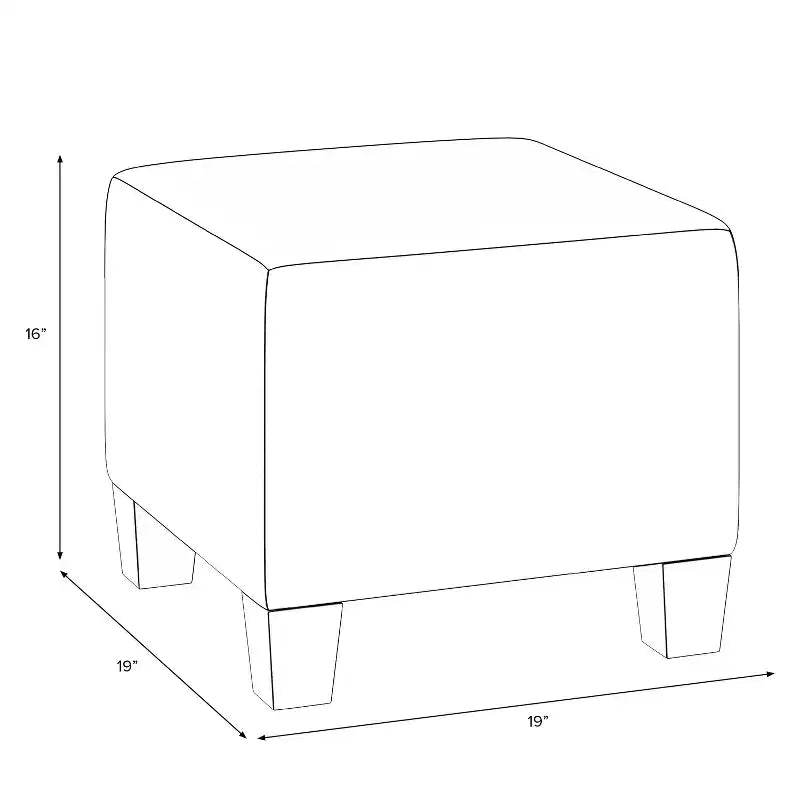 Pouf quadrato imbottito, stampa leopardata blu navy, struttura in legno e metallo, 113 kg