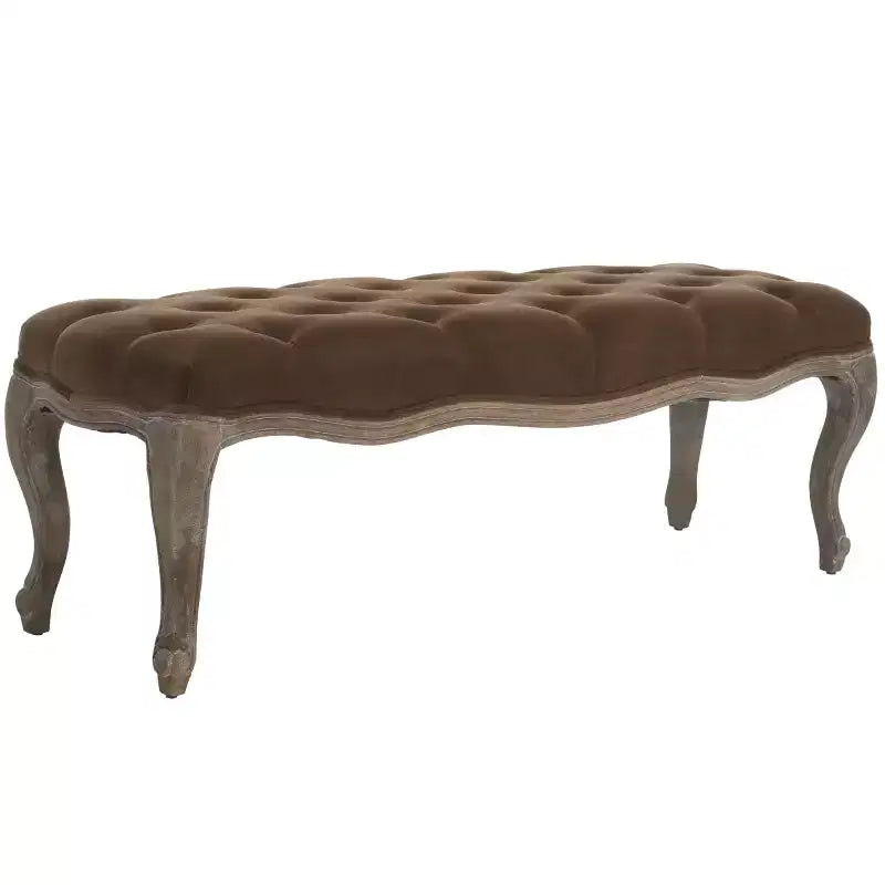 Panca imbottita capitonné, Struttura in rovere, 133 cm L, Posti a sedere: 2, Portata: 125 kg