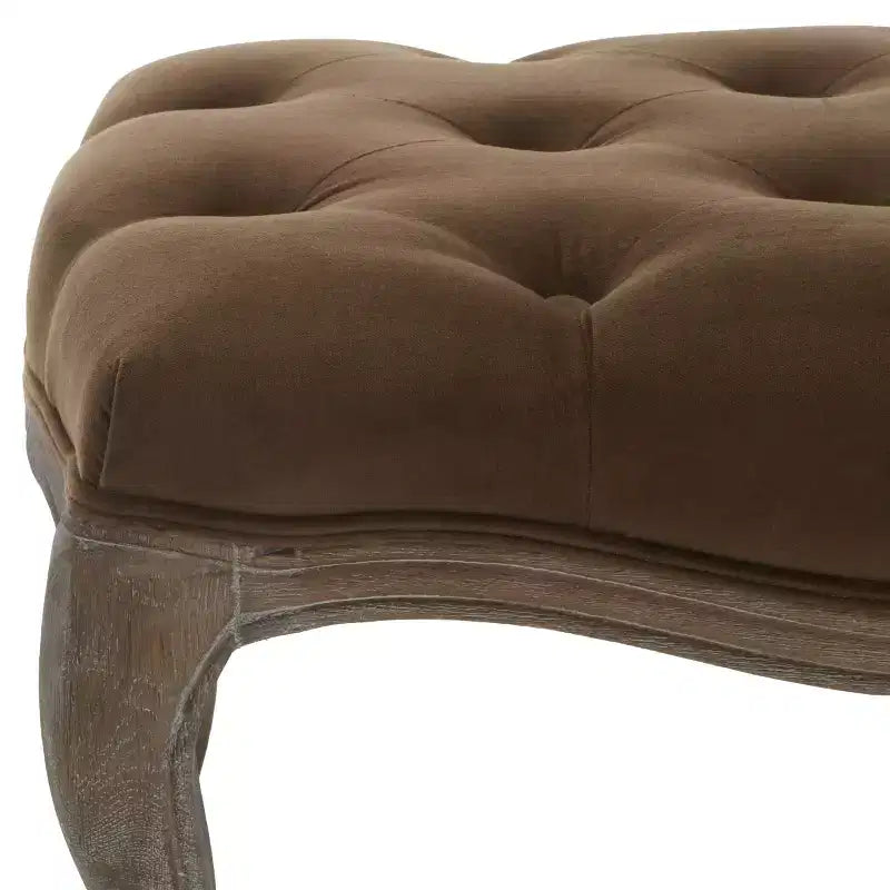 Panca imbottita capitonné, Struttura in rovere, 133 cm L, Posti a sedere: 2, Portata: 125 kg
