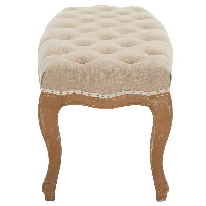 Panca imbottita capitonné, Struttura in rovere, 133 cm L, Posti a sedere: 2, Portata: 125 kg