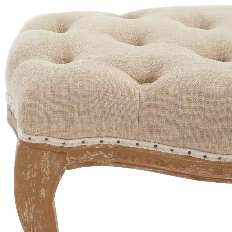 Panca imbottita capitonné, Struttura in rovere, 133 cm L, Posti a sedere: 2, Portata: 125 kg
