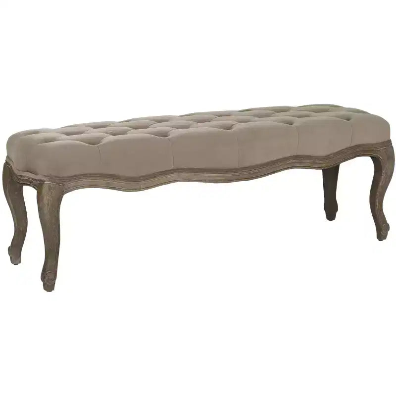 Panca imbottita capitonné, Struttura in rovere, 133 cm L, Posti a sedere: 2, Portata: 125 kg