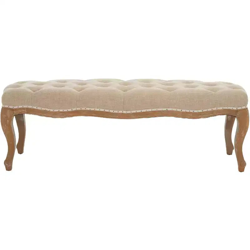 Panca imbottita capitonné, Struttura in rovere, 133 cm L, Posti a sedere: 2, Portata: 125 kg