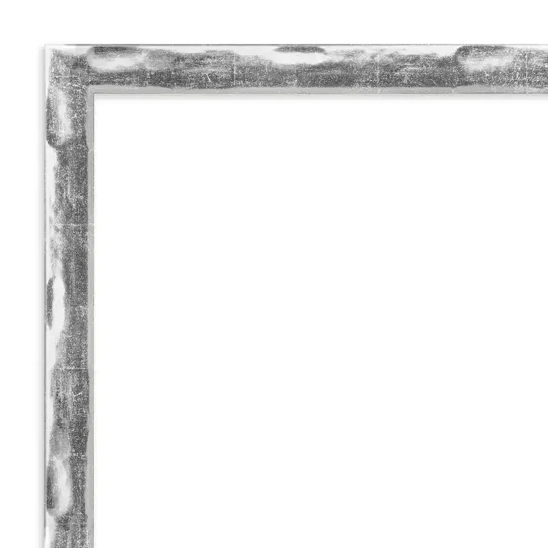 Specchio da parete per bagno Chrome Wave-Framed, vetro bisellato, 38" × 26"