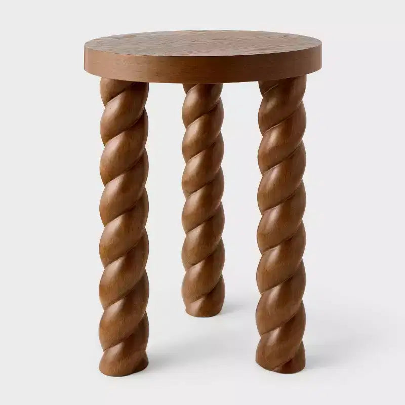 Side Table With Twisted Legs Walnut - Threshold designed with Studio McGee